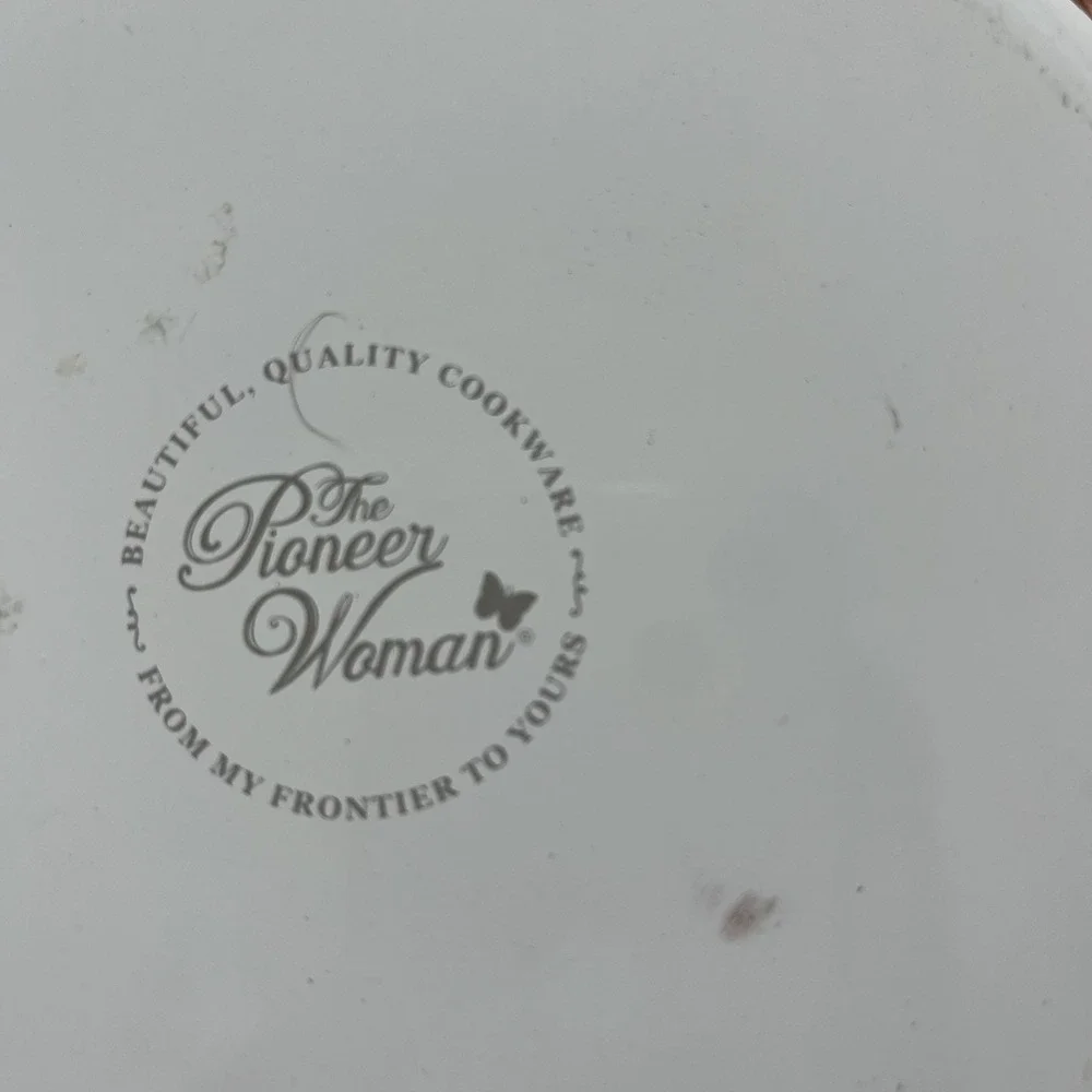 Pioneer Woman 2.3 Quart Enameled Metal Tea Pot Retired Floral Garden Lid Country
